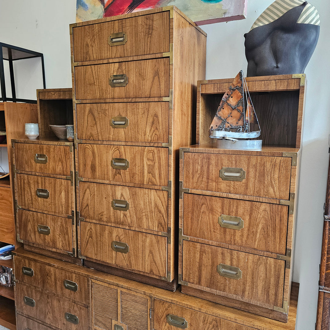 Pair of Dixie Campaign Style Nightstands