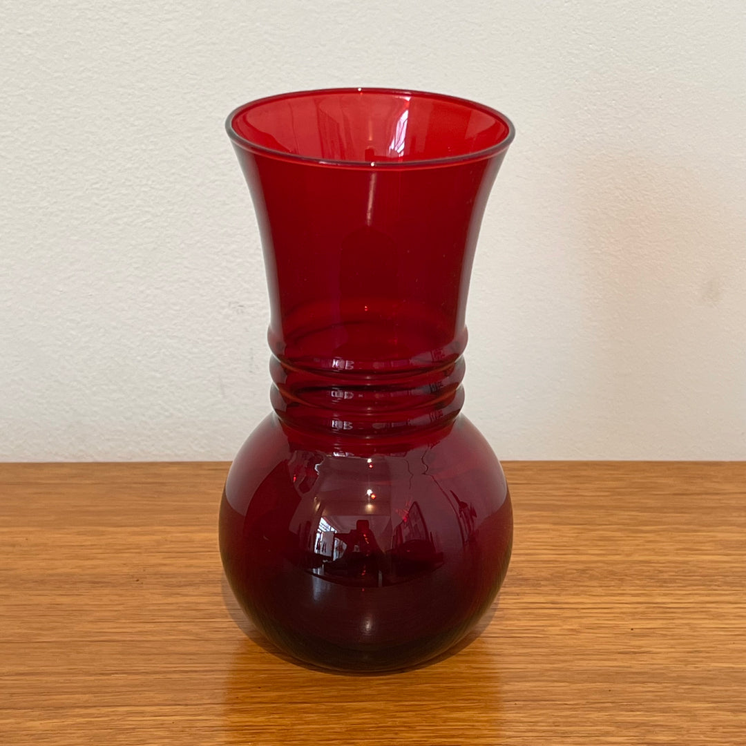 Small Red Glass Vase