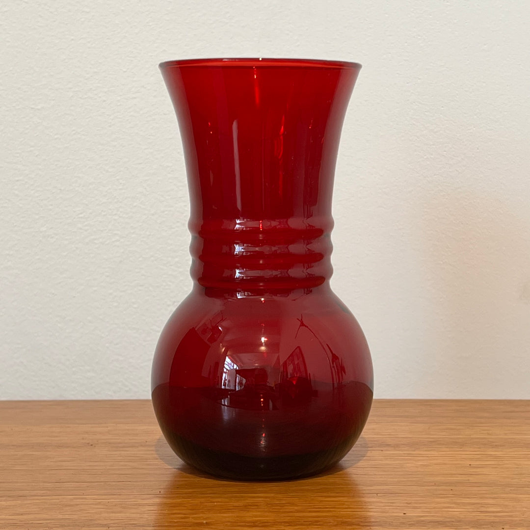 Small Red Glass Vase