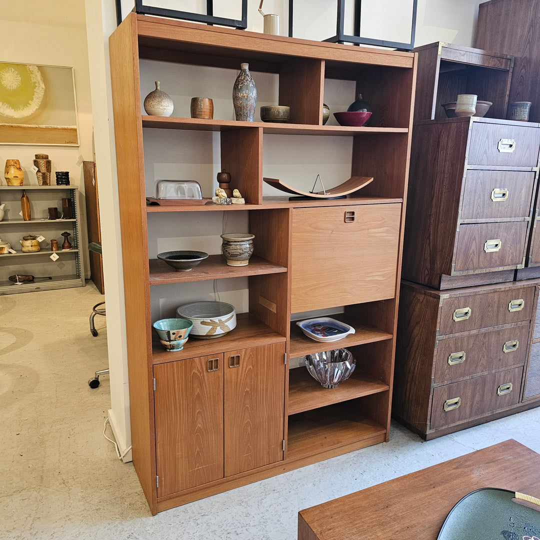Teak Freestanding Wall Unit