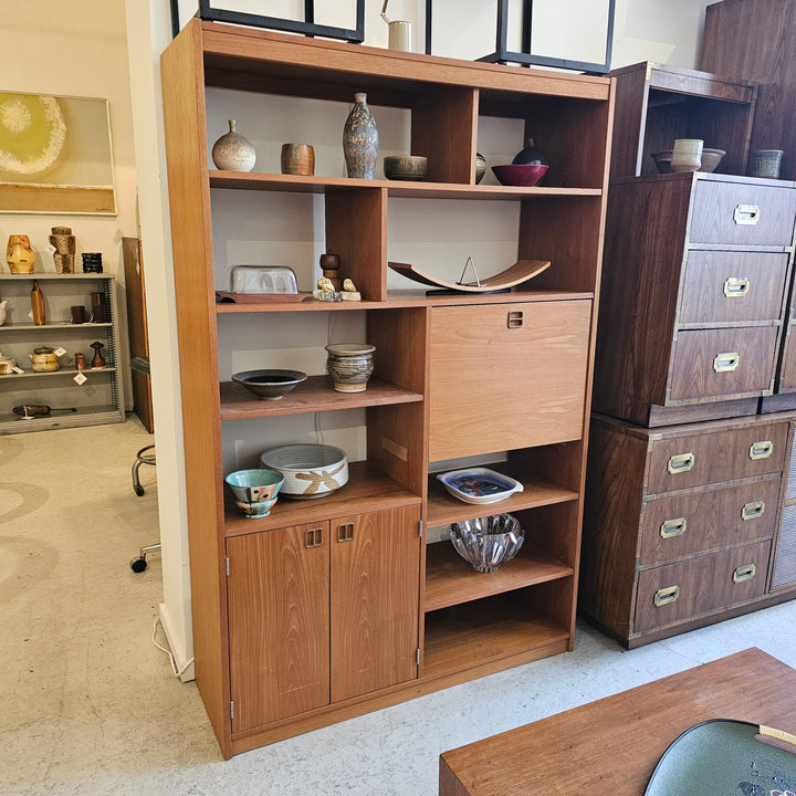Teak Freestanding Wall Unit