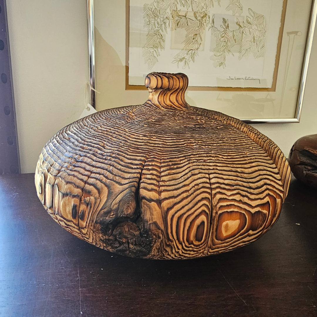 Hand Turned Wood Art Vase By R. Cumpston 1970s