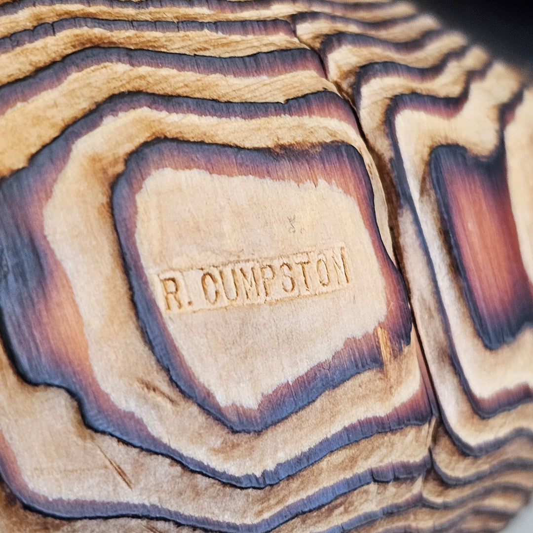 Hand Turned Wood Art Vase By R. Cumpston 1970s