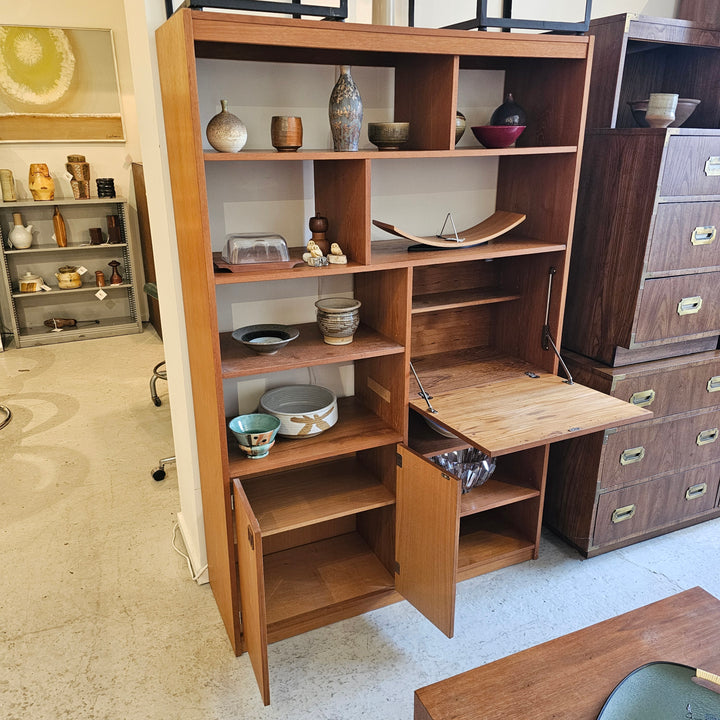 Teak Freestanding Wall Unit